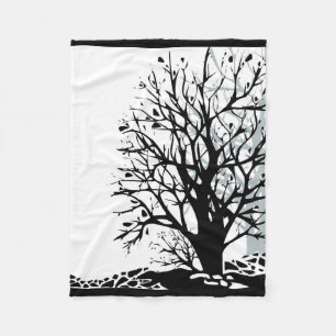 Cobertor De Velo Abstrato, silhueta negra moderna, branco-sombra