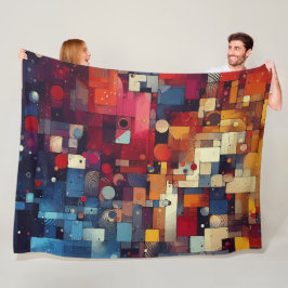 COBERTOR DE VELO ABSTRATO TRABALHO DE ARTE 6 -