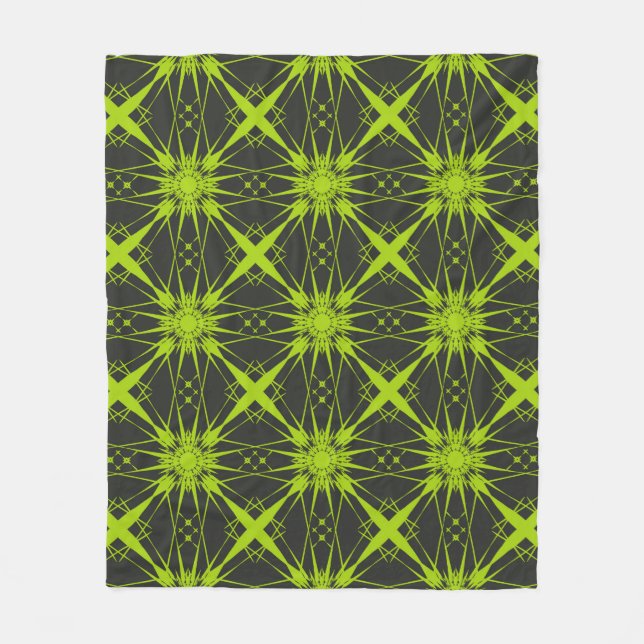 Cobertor De Velo Abstrato verde. Gráficos de moda.abstra (Frente)
