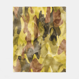 Cobertor De Velo Abstrato Watercolor: Coluna da Camuflagem