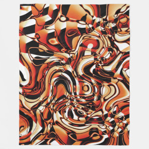 Cobertor De Velo Abstrato Wavy 270321 - 02 Laranja