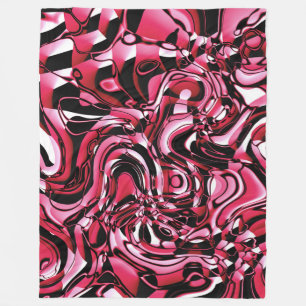 Cobertor De Velo Abstrato Wavy 270321 - 02 Vermelho