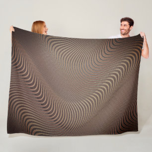 Cobertor De Velo Abstrato Wavy Fleece Blanket