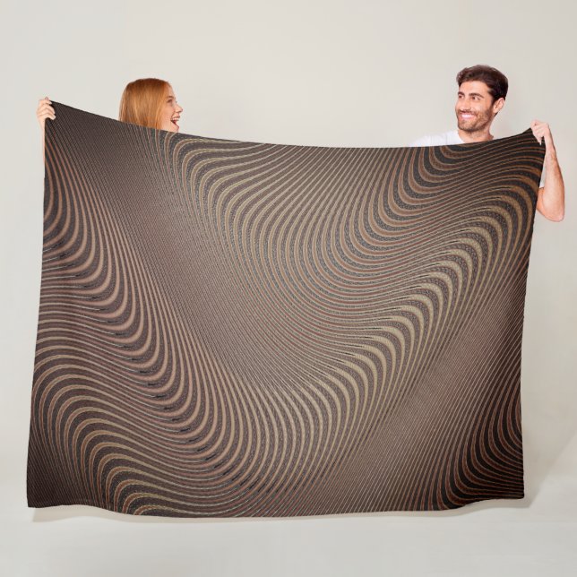 Cobertor De Velo Abstrato Wavy Fleece Blanket (In Situ)