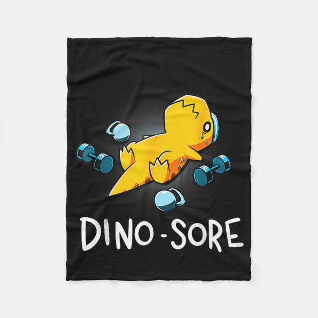 Cobertor De Velo Academia de ginástica divertida de dinossauro Leva (Frente)
