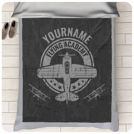 Cobertor De Velo Academia Piloto de Avião Vintage Personalizado