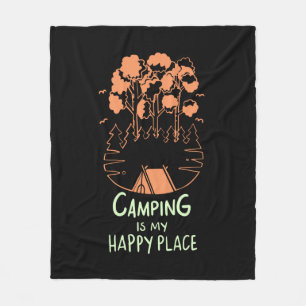Cobertor De Velo Acampamento - Acampamento É Meu Lugar Feliz