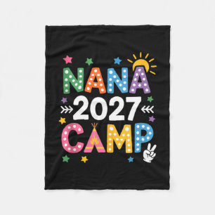 Cobertor De Velo Acampamento da Nana 2027 férias de verão da famíli