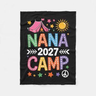 Cobertor De Velo Acampamento da Nana 2027 férias de verão da famíli