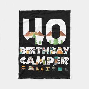 Cobertor De Velo Acampamento de Aniversário de 40 anos Festa de Aca