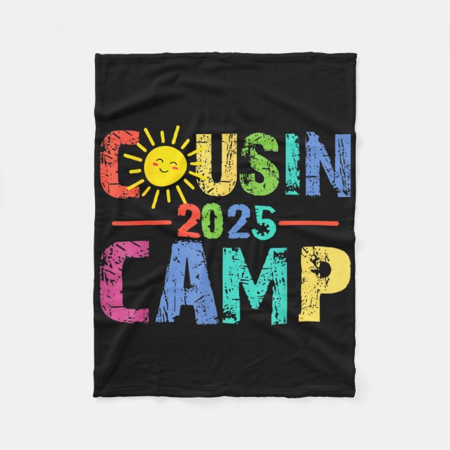 Cobertor De Velo Acampamento de Primos 2025 Acampamento Fogueira Fé (Frente)