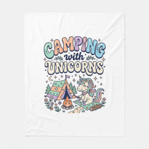 Cobertor De Velo Acampamento de Unicórnio com Adesivo Kawaii de Uni