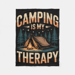 Cobertor De Velo Acampamento É Minha Terapia Diversão Fogueira ao A