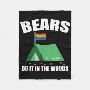 Cobertor De Velo Acampamento Gay Divertido Ursos Orgulho Lgbt