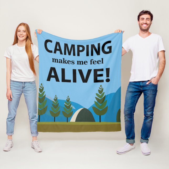 Cobertor De Velo Acampamento Me Faz Sentir Vivo Acampamento (In Situ)