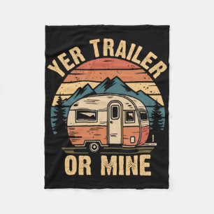Cobertor De Velo Acampamento Vintage Engraçado Barraca Sua ou Minha