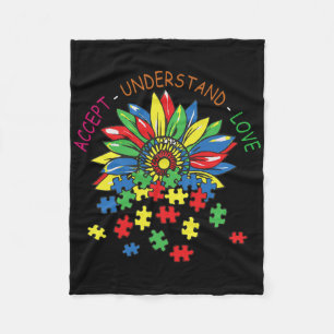 Cobertor De Velo Accept Flower Daisy Compreende Autismo Awarene