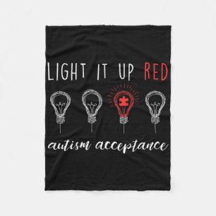 Cobertor De Velo Aceitação Autismo Acende Vermelho #reditar