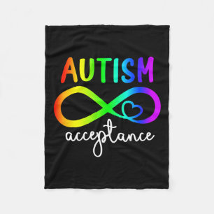 Cobertor De Velo Aceitação Infinito Autismo Cardíaco Mês de Consciê