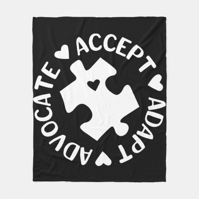 Cobertor De Velo Aceitar Adaptar Advocate Quebra-cabeça Piece Aware (Frente)