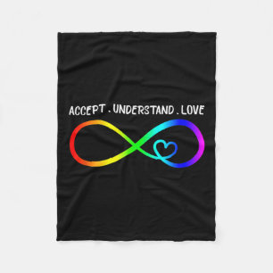 Cobertor De Velo Aceitar Compreender Autismo Infinito Pelo Coração 
