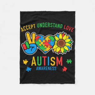 Cobertor De Velo Aceitar Entender Amar Autismo Conscientização Gira