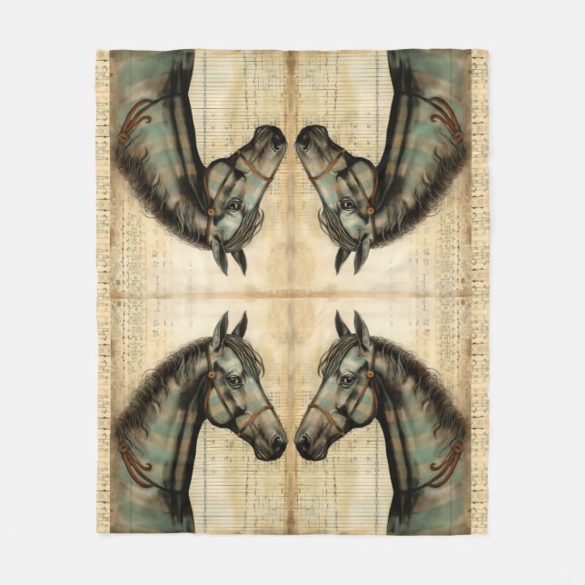 Cobertor De Velo Acentos Escrevados de Equina Harmonia (Frente)