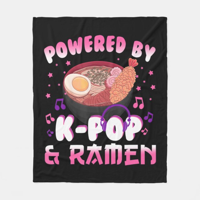Cobertor De Velo Acionado por Kpop e Ramen Kpop Kawaii Anime Gift G (Frente)