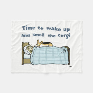 Cobertor De Velo Acordar para cima e cheire o córrego   Cartoon Eng