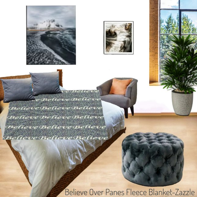 Cobertor De Velo Acredite em painéis (Criador carregado)