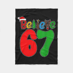 Cobertor De Velo Acredite no Natal 67 Xmas Papai Noel Seis Sete Pij