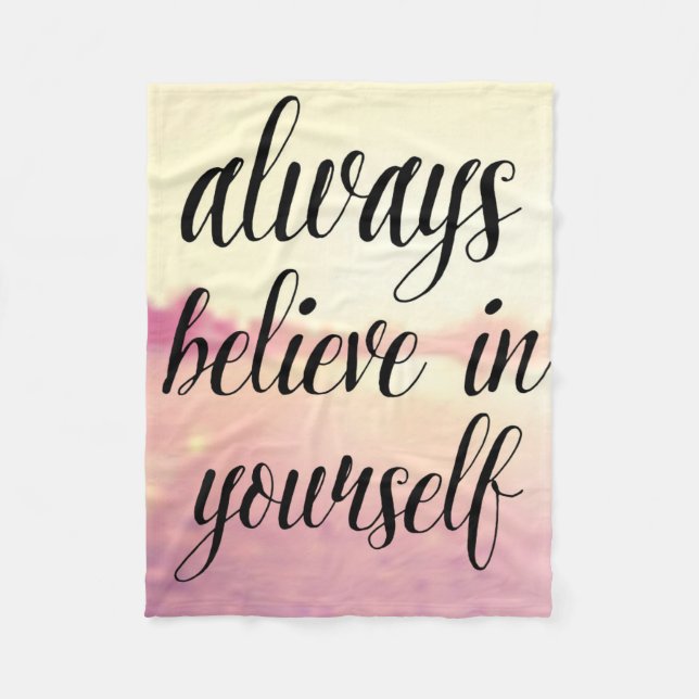 Cobertor De Velo Acredite sempre em o senhor mesmo 2 (Frente)