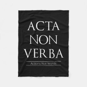Cobertor De Velo Acta Non Verba, Ações Não Palavras