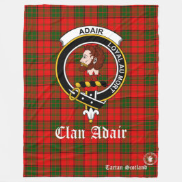 Cobertor De Velo Adair Clan Tartan Scotland Fleece Blanket