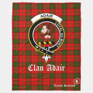 Cobertor De Velo Adair Clan Tartan Scotland Fleece Blanket
