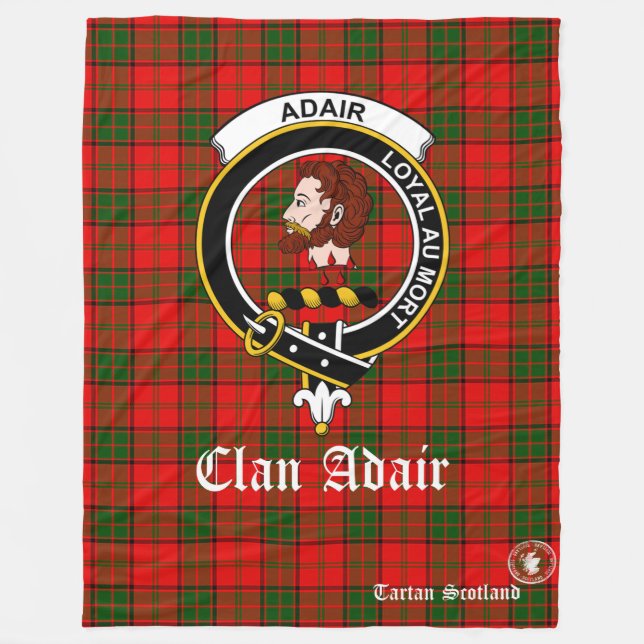 Cobertor De Velo Adair Clan Tartan Scotland Fleece Blanket (Frente)