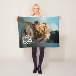 Cobertor De Velo Add Your Own Photo Dog Pets Monogram