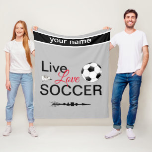 Cobertor De Velo Adição de nome ao vivo legal nos esportes de fut