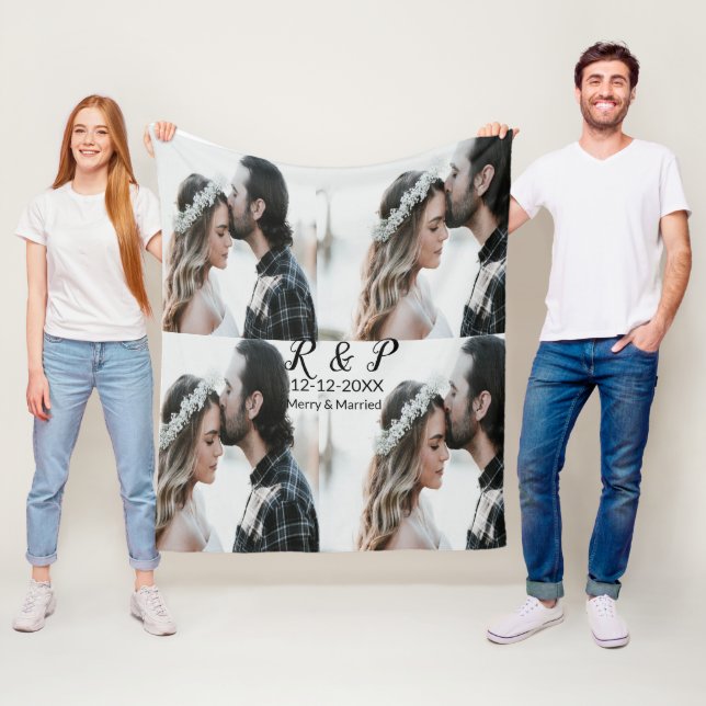 Cobertor De Velo Adicionar casal feliz de fotos casada com adiciona (In Situ)