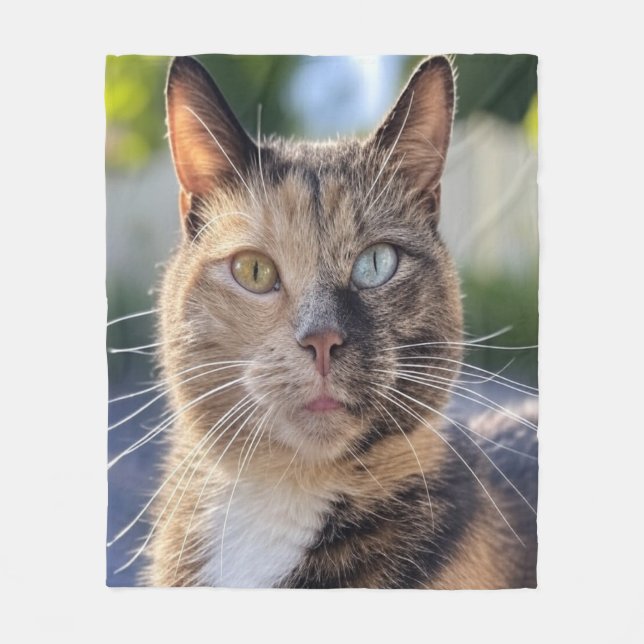 Cobertor De Velo Adicionar Foto de Gato Personalizar (Frente)