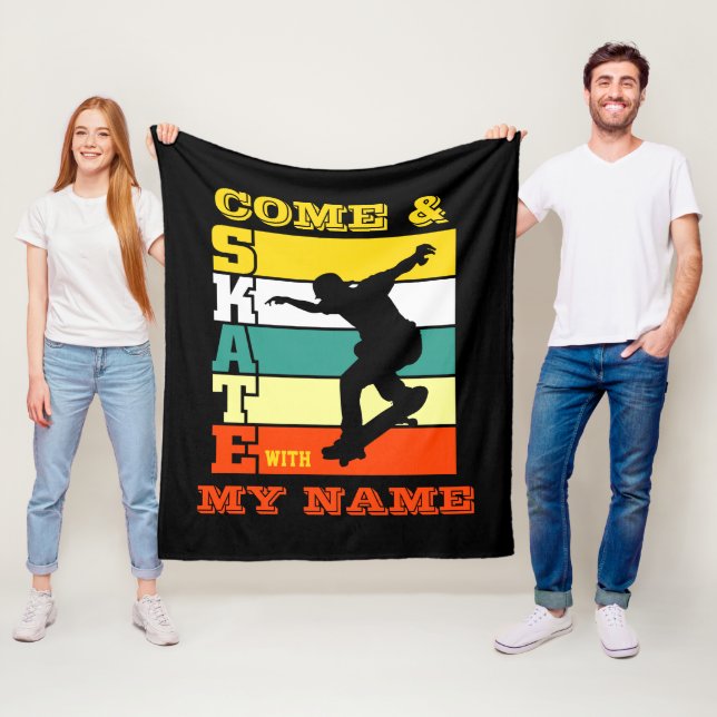 Cobertor De Velo Adicionar Nome Alterar Texto Vir & Skate Com Meu N (In Situ)