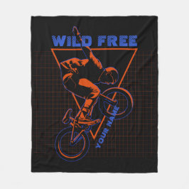 Cobertor De Velo Adicionar Nome Texto BMX Extreme Frestyle Vermelho