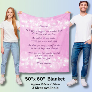 Cobertor De Velo Adicionar Nomes, Alterar Qualquer Texto Que Abraç