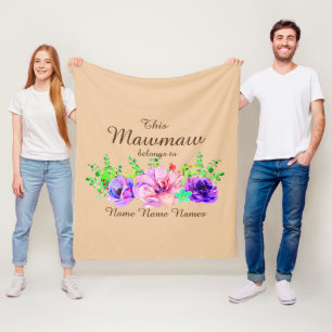 Cobertor De Velo Adicionar ou Editar Nomes - Este Mawmaw pertence a