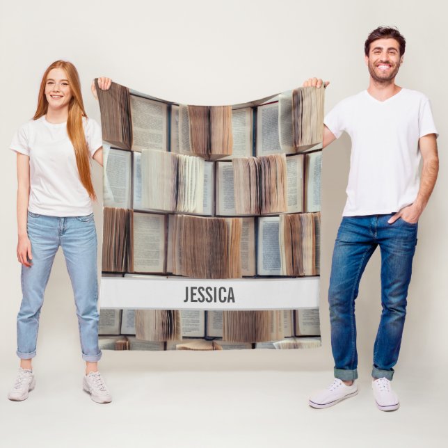 Cobertor De Velo Adicionar seu nome Padrão de Livros Abertos (In Situ)