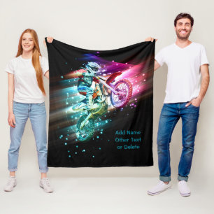 Cobertor De Velo Adicionar Texto de Nome (ou Excluir Rider de Bike 