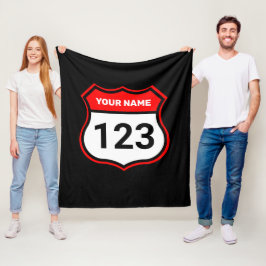 Cobertor De Velo Adicione o nome de sua identificação numérica verm