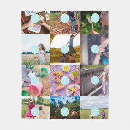 Cobertor De Velo adicione seu próprio pacote de 12 fotos personaliz