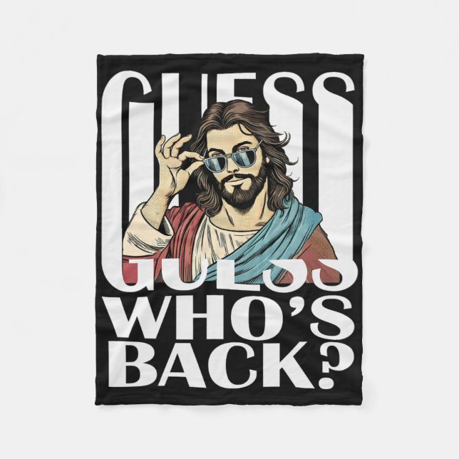 Cobertor De Velo Adivinhe Quem é Jesus Easter Tee Religioso Católic (Frente)