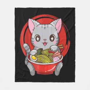 Cobertor De Velo Adolescente Oficial Ramen Cat Anime Kawaii Neko Ja
